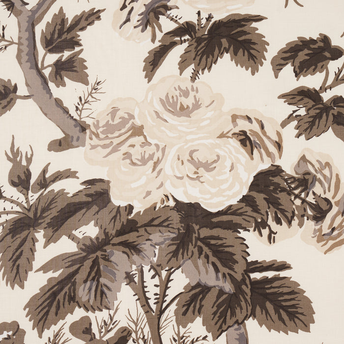 Schumacher Pyne Hollyhock Charcoal Fabric 174450