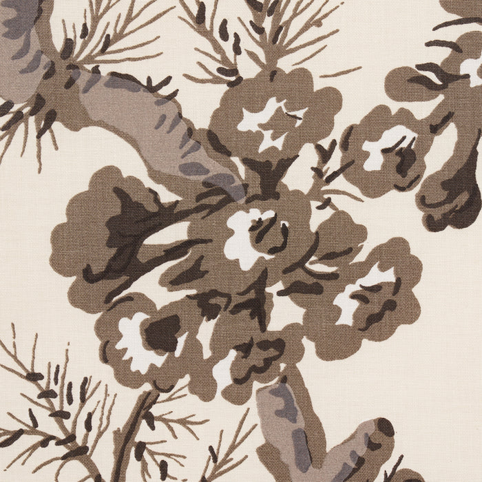 Schumacher Pyne Hollyhock Charcoal Fabric 174450