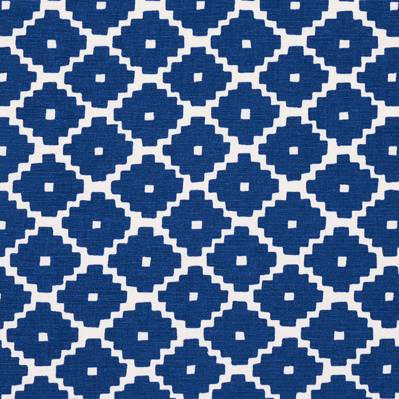 Schumacher Ziggurat Blue Fabric 174487