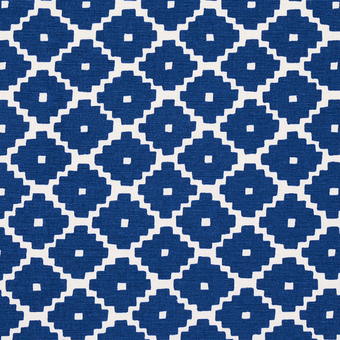 Schumacher Ziggurat Blue Fabric Sample 174487