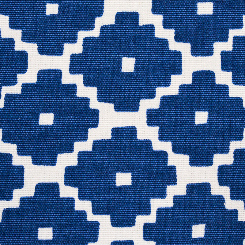 Schumacher Ziggurat Blue Fabric Sample 174487