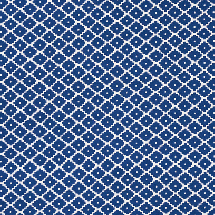 Schumacher Ziggurat Blue Fabric 174487