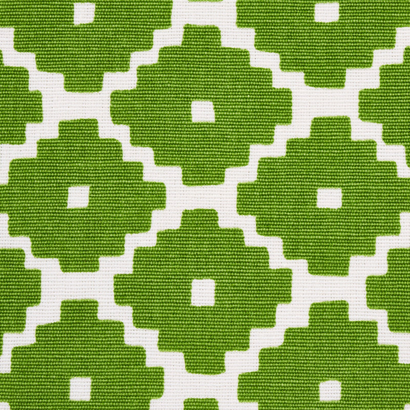 Schumacher Ziggurat Green Fabric 174488