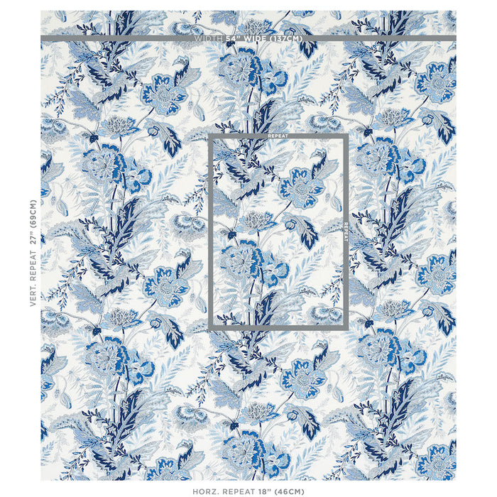 Schumacher Sandoway Vine Delft Fabric Sample 174544