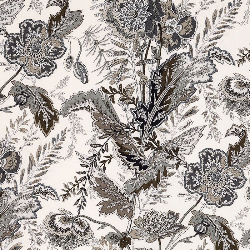 Schumacher Sandoway Vine Charcoal Fabric 174545