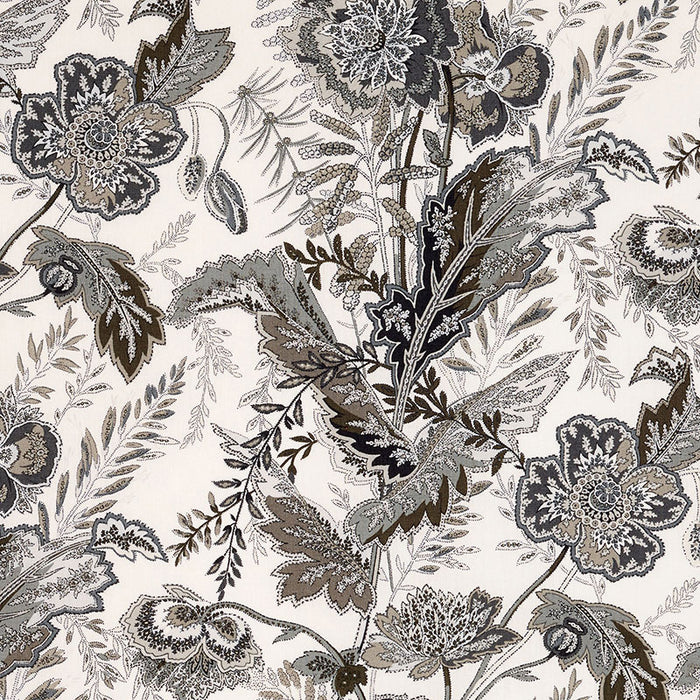 Schumacher Sandoway Vine Charcoal Fabric Sample 174545