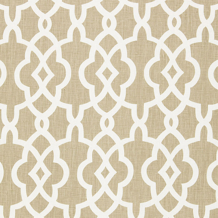 Schumacher Summer Palace Fret Sand Fabric 174590