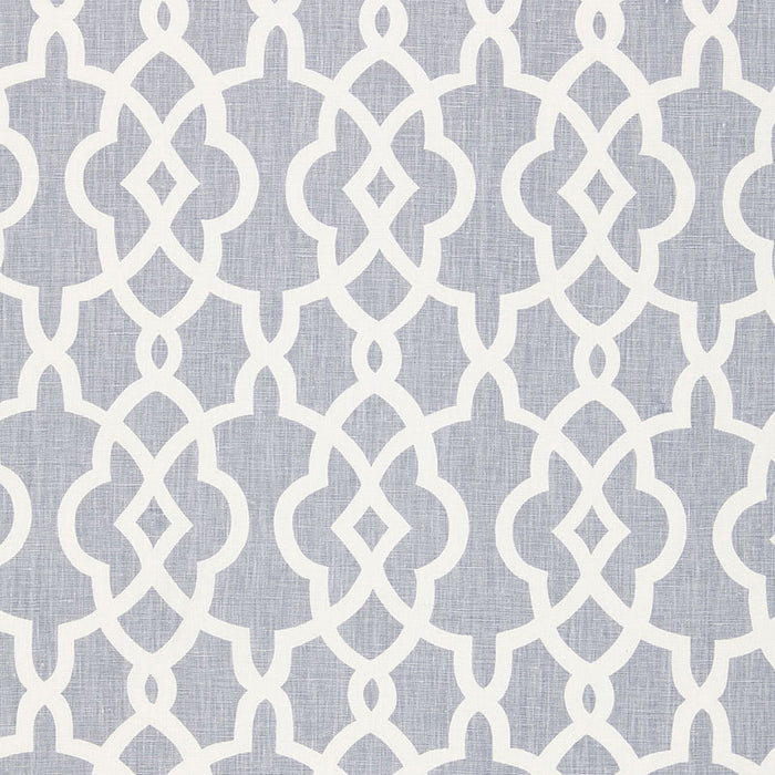 Schumacher Summer Palace Fret Wisteria Fabric Sample 174592