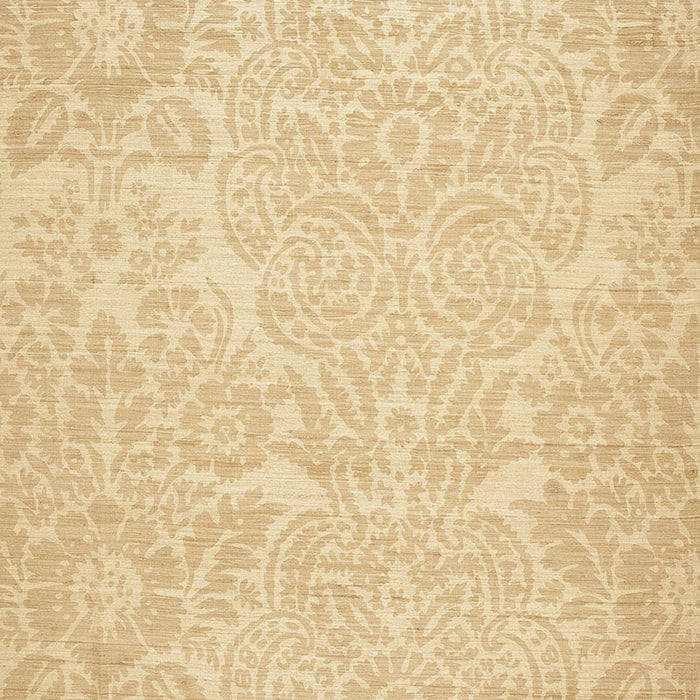 Schumacher Malay Damask Print Candlelight Fabric 174611