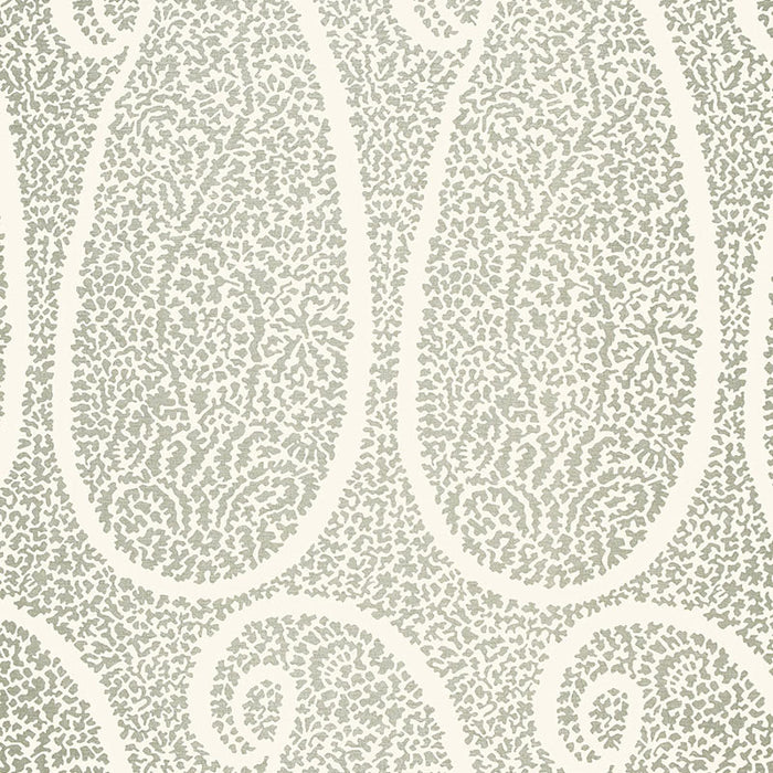 Schumacher Ambala Paisley Fog Fabric 174642