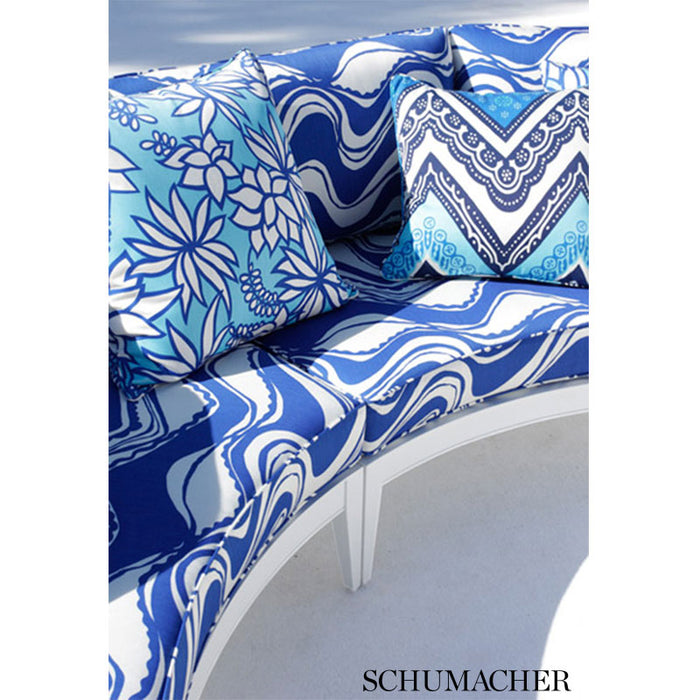 Schumacher Carmel Coastline Print Surf Fabric 174690