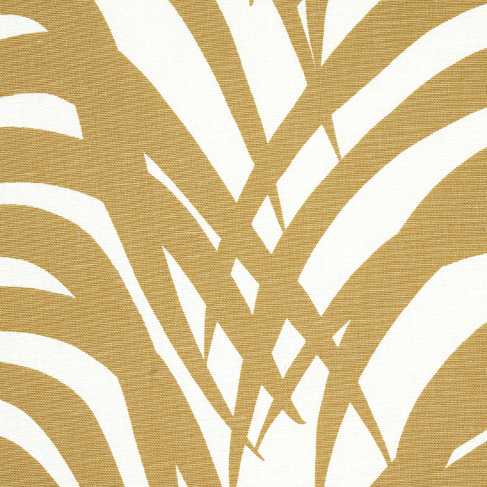 Schumacher Zebra Palm Khaki Fabric 174870