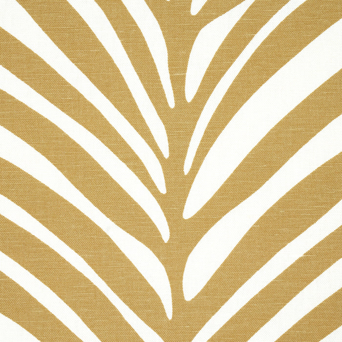 Schumacher Zebra Palm Khaki Fabric Sample 174870