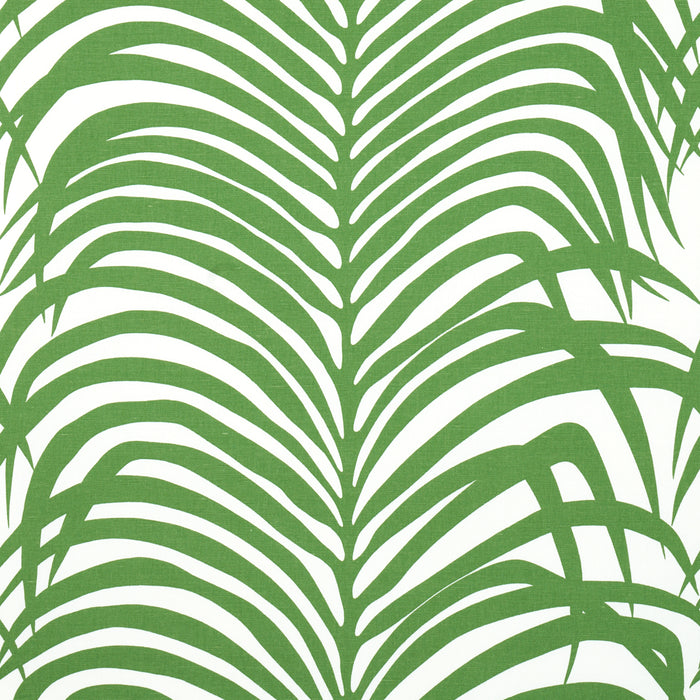 Schumacher Zebra Palm Jungle Fabric Sample 174871