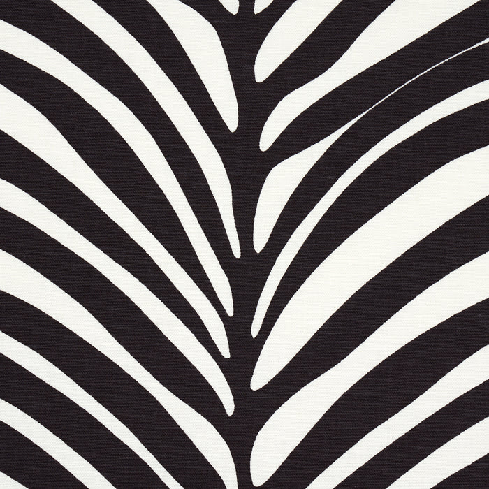 Schumacher Zebra Palm Ebony Fabric Sample 174872