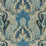 Schumacher Cambay Paisley Print Azure Fabric Sample 174883