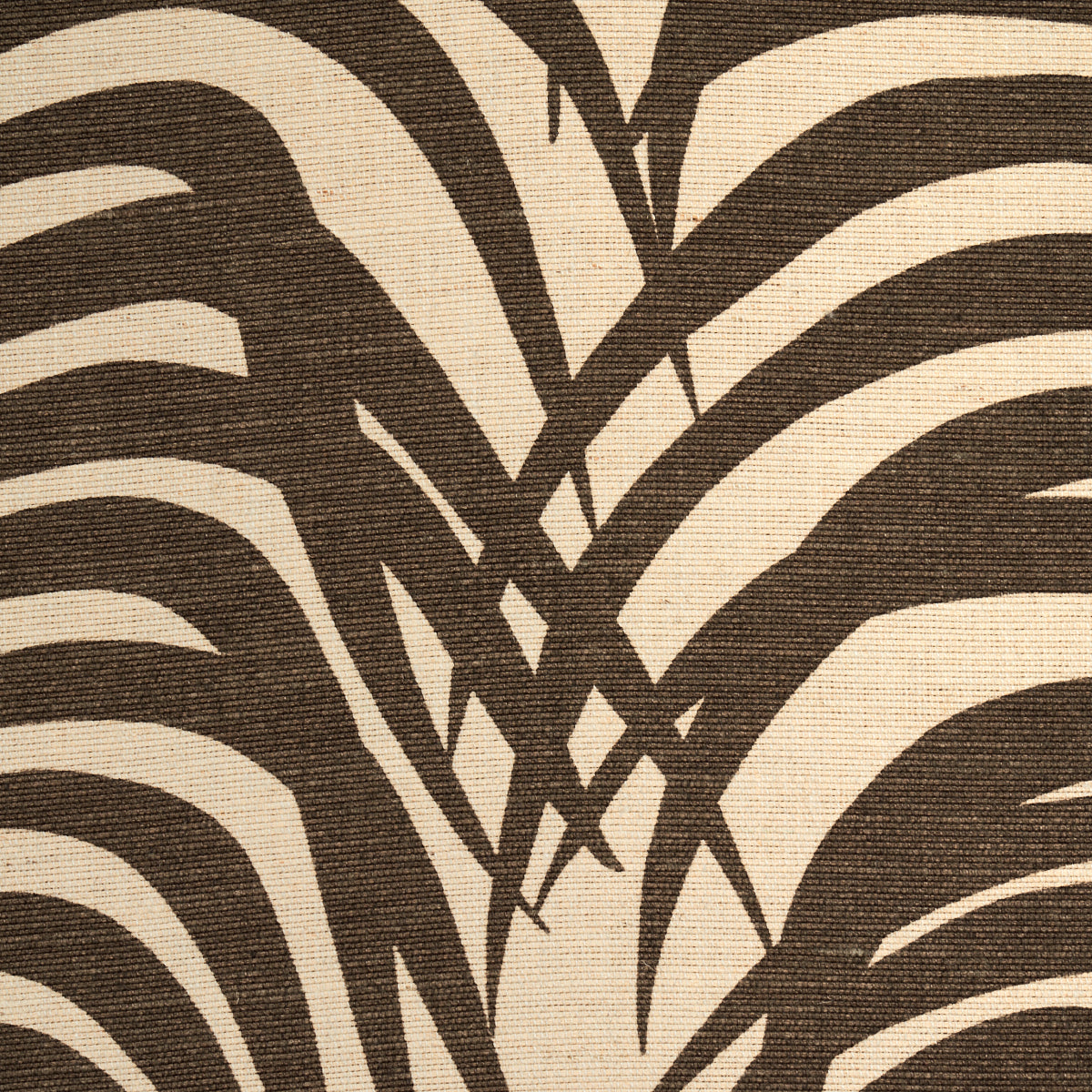 Schumacher Zebra Palm Java Fabric Sample 174970