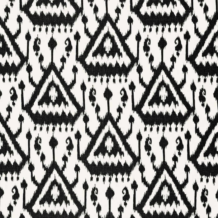 Schumacher Vientiane Ikat Ebony Fabric Sample 175021