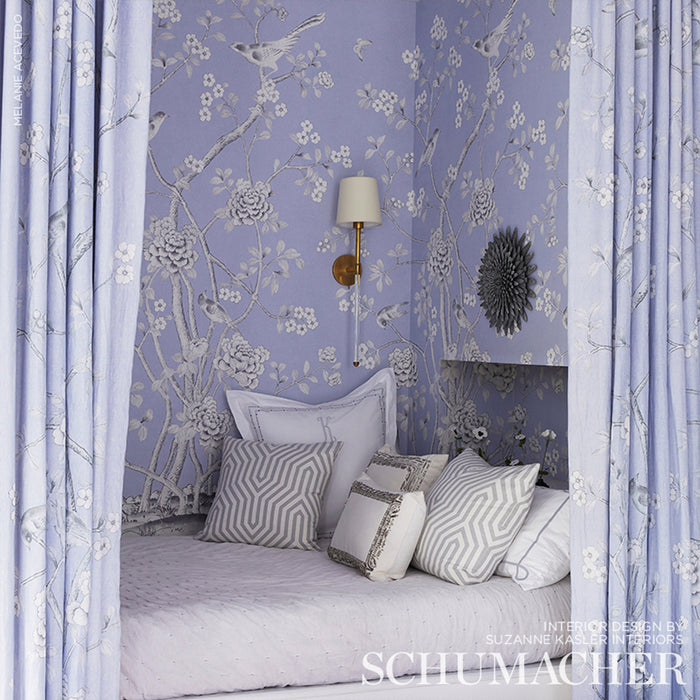 Schumacher Chinois Palais Lavender Fabric Sample 175046