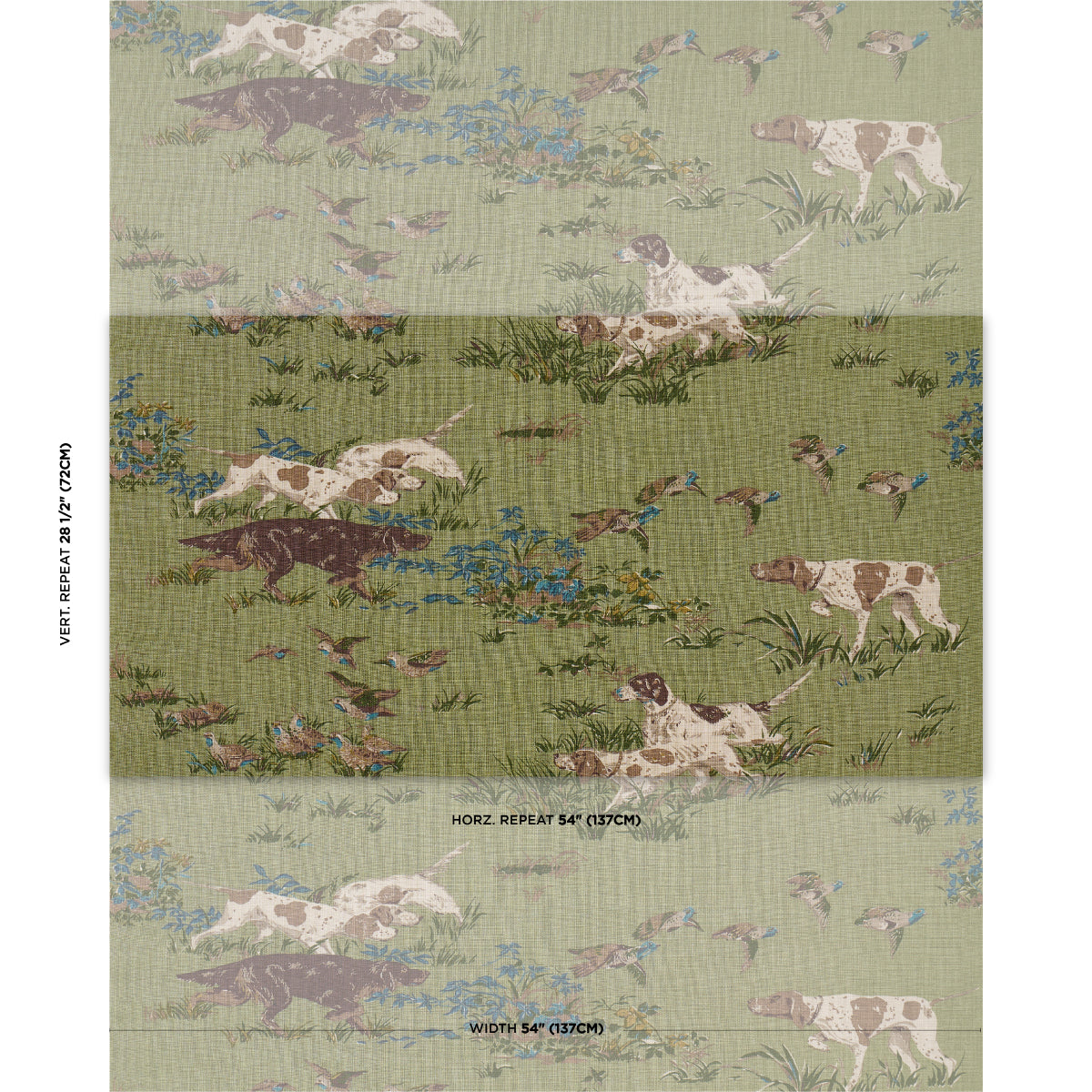 Schumacher Pointers Meadow Fabric 175164