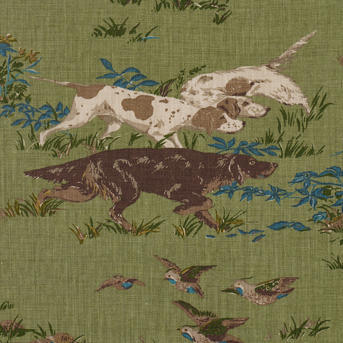 Schumacher Pointers Meadow Fabric 175164