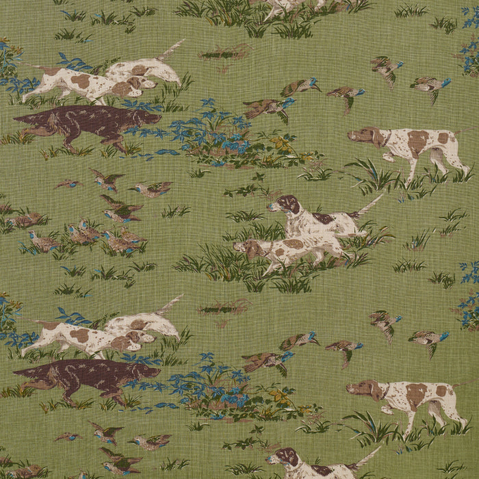 Schumacher Pointers Meadow Fabric Sample 175164