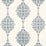 Schumacher Mehndi Linen Print Indigo Fabric 175321