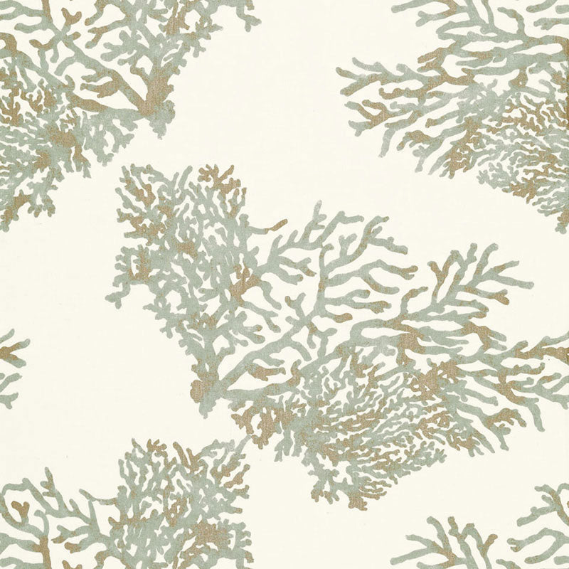 Schumacher Great Barrier Reef Moonstone Fabric 175362