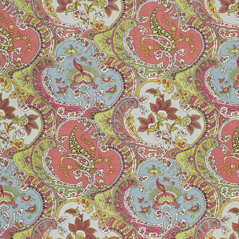 Schumacher Pickfair Paisley Multi Fabric Sample 175550