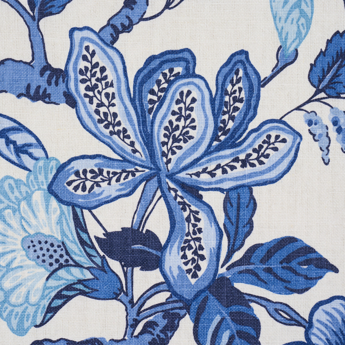 Schumacher Huntington Gardens Bleu Marine Fabric 175560