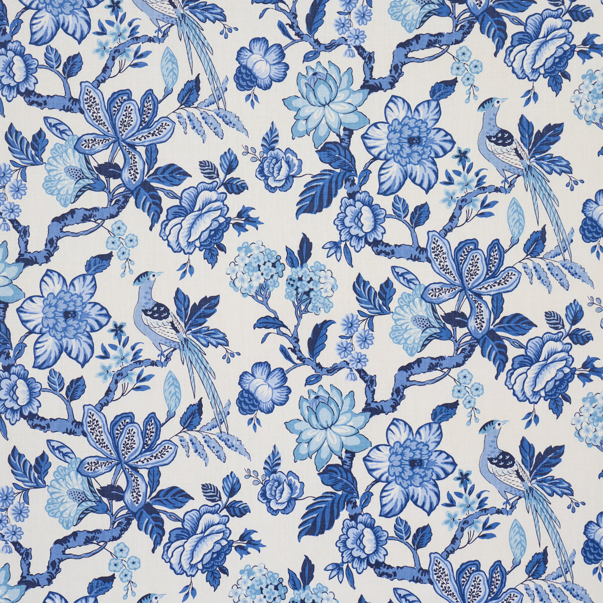 Schumacher Huntington Gardens Bleu Marine Fabric 175560