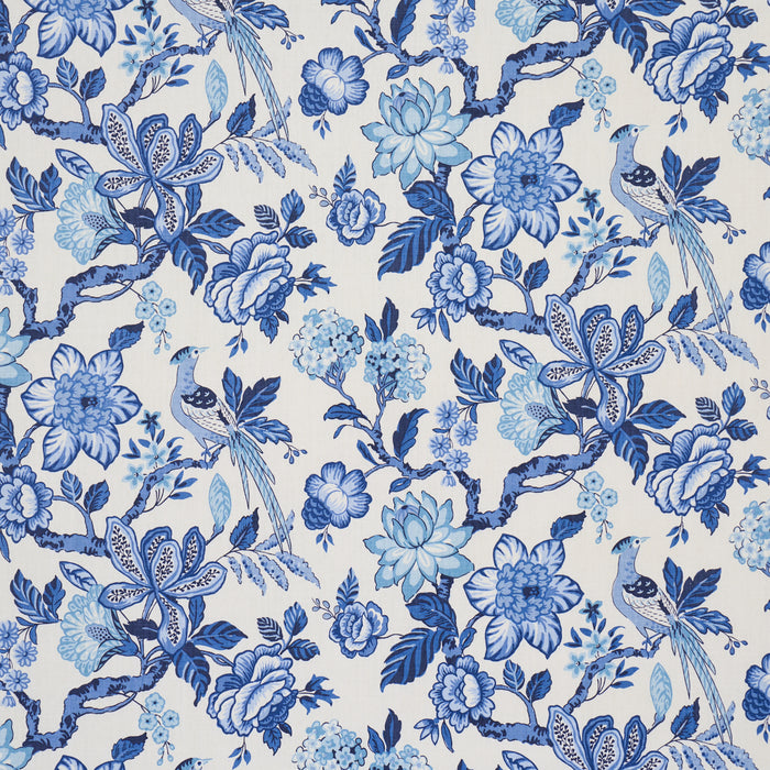 Schumacher Huntington Gardens Bleu Marine Fabric Sample 175560