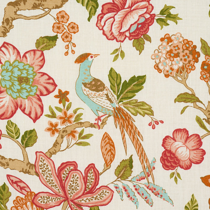 Schumacher Huntington Gardens Coral Fabric Sample 175561