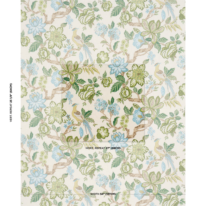 Schumacher Huntington Gardens Paradis Fabric Sample 175565