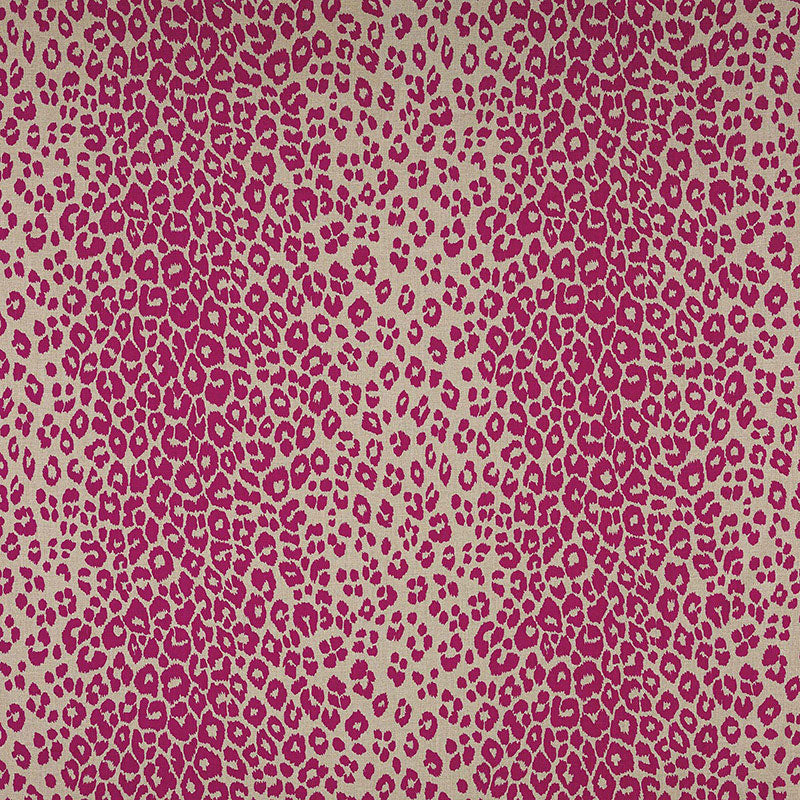 Schumacher Iconic Leopard Fuchsia/Natural Fabric 175723