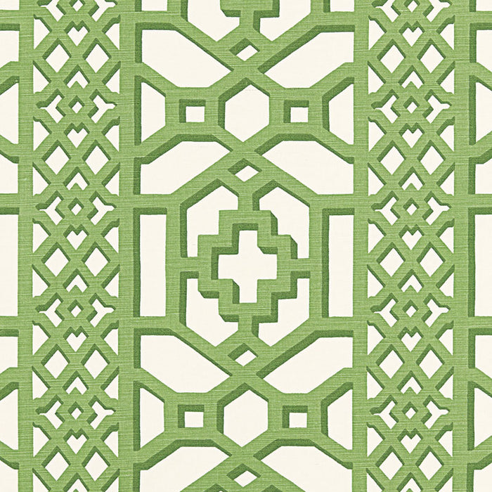 Schumacher Zanzibar Trellis Matte Jade Fabric 175741