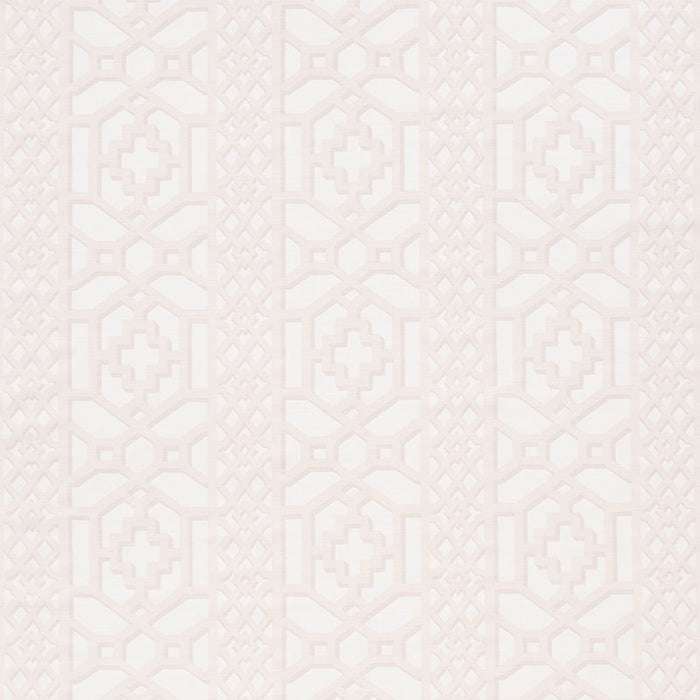 Schumacher Zanzibar Trellis Matte Blush Fabric Sample 175743