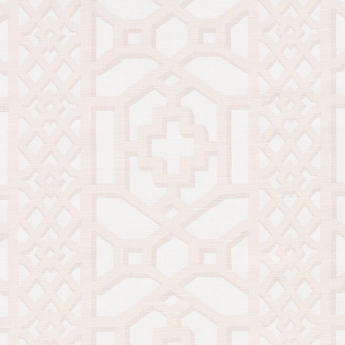 Schumacher Zanzibar Trellis Matte Blush Fabric 175743