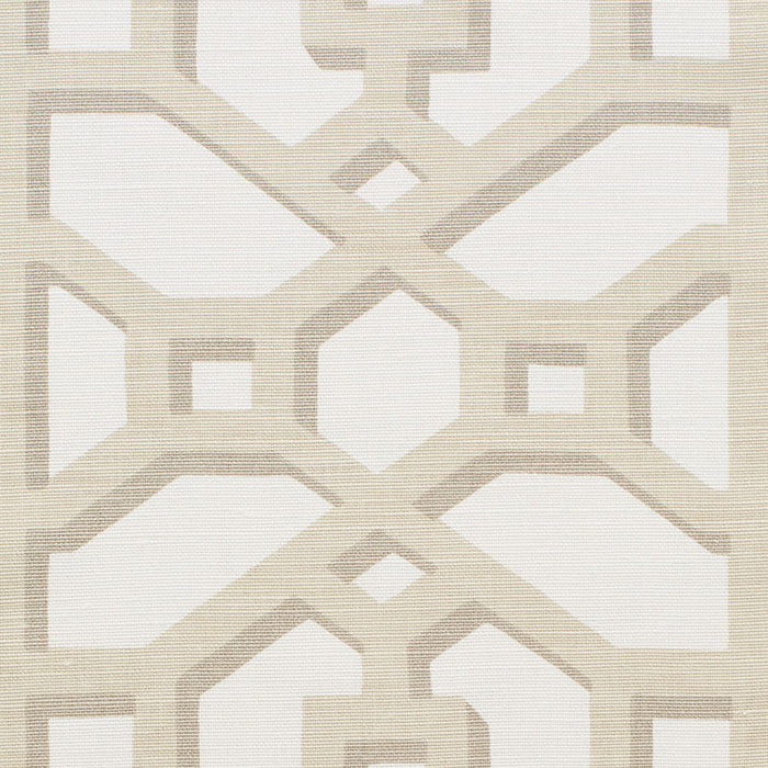 Schumacher Zanzibar Trellis Matte Sand Fabric 175744