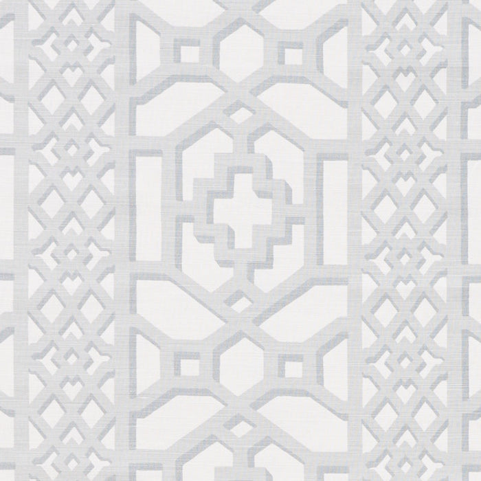 Schumacher Zanzibar Trellis Matte Cloud Fabric Sample 175745