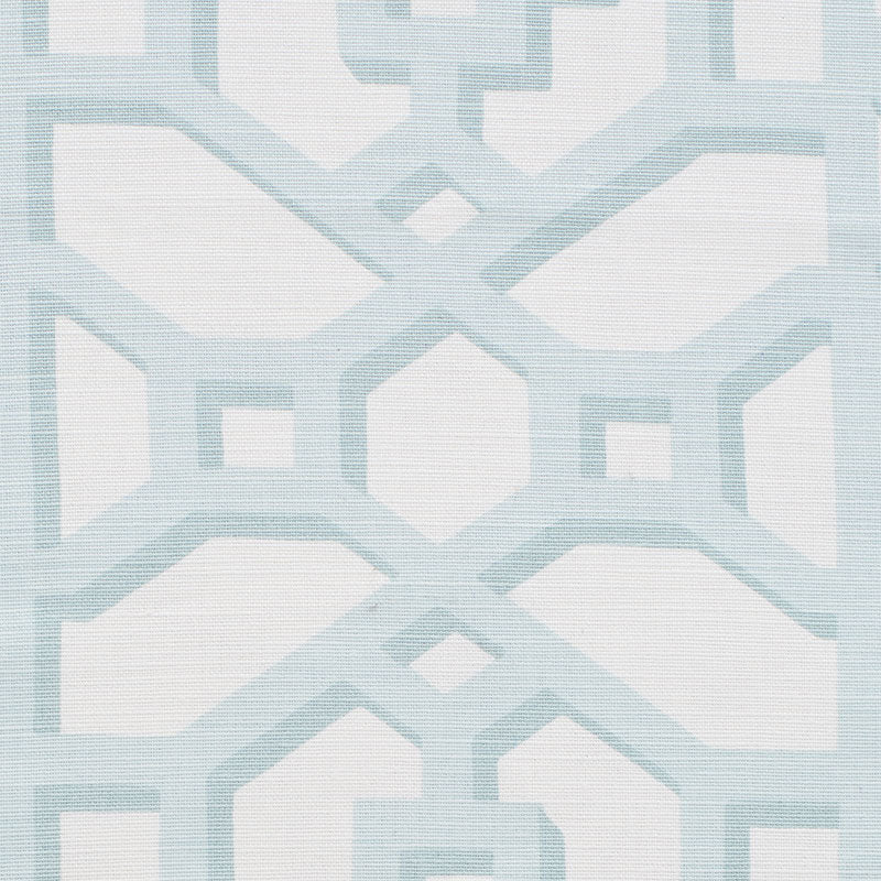 Schumacher Zanzibar Trellis Matte Winter Mint Fabric 175746