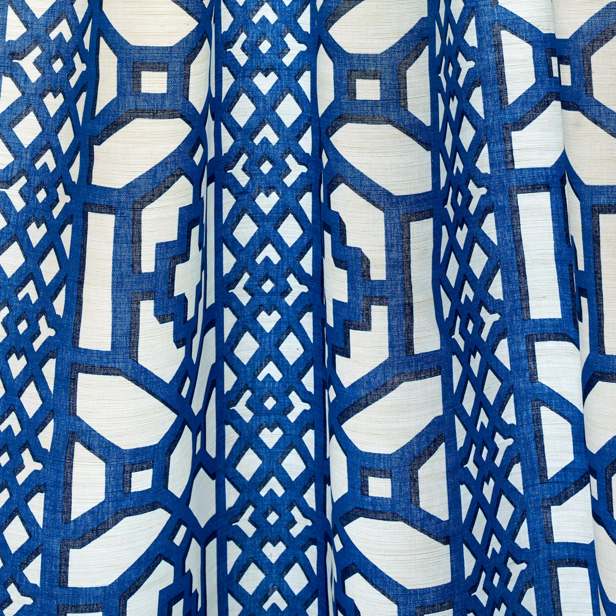 Schumacher Zanzibar Trellis Navy Fabric 175749