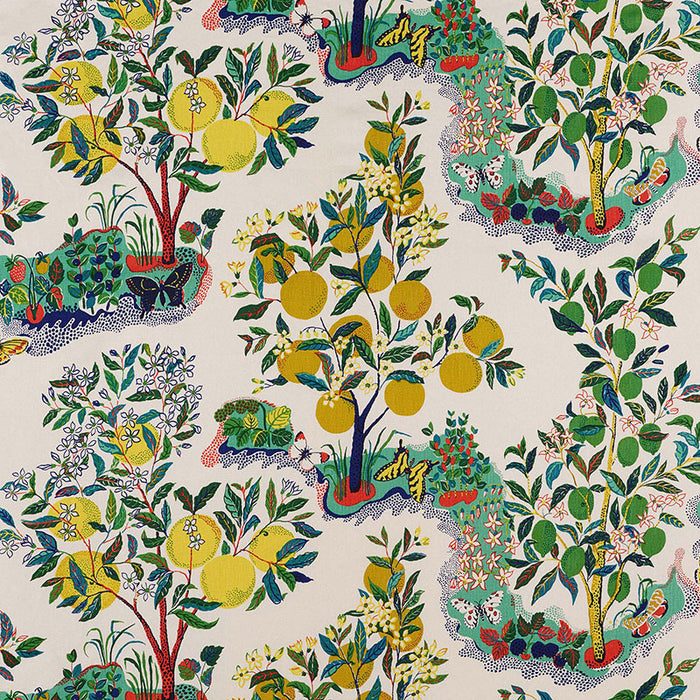 Schumacher Citrus Garden Primary Fabric 175760