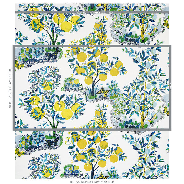 Schumacher Citrus Garden Pool Fabric 175761