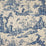 Schumacher Shengyou Toile Indigo Fabric Sample 175800