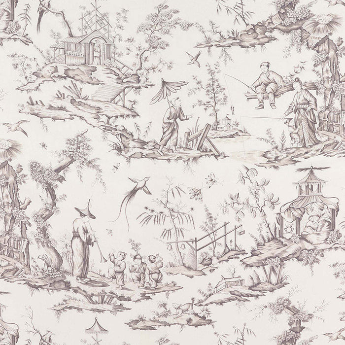 Schumacher Shengyou Toile Driftwood Fabric 175802