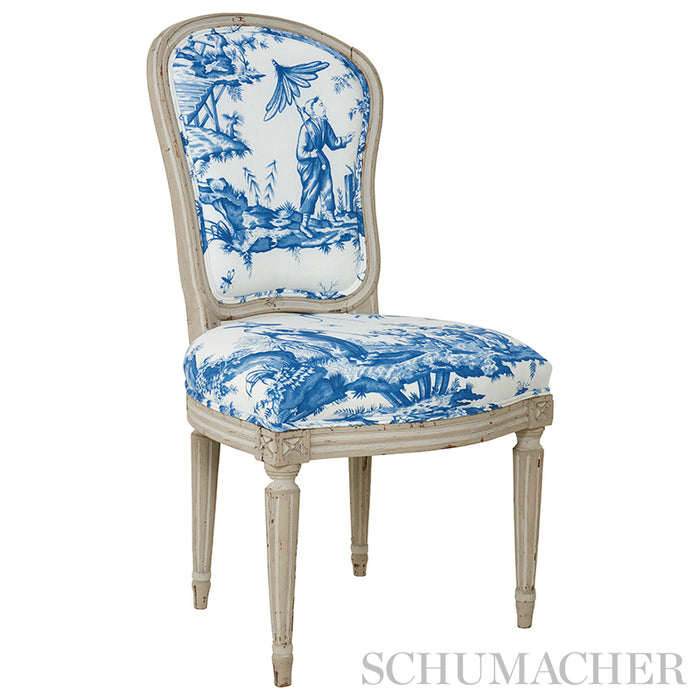 Schumacher Shengyou Toile Blue Fabric 175804