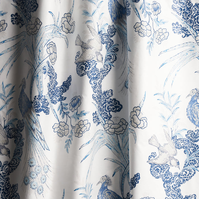 Schumacher Peacock Porcelain Fabric 175915