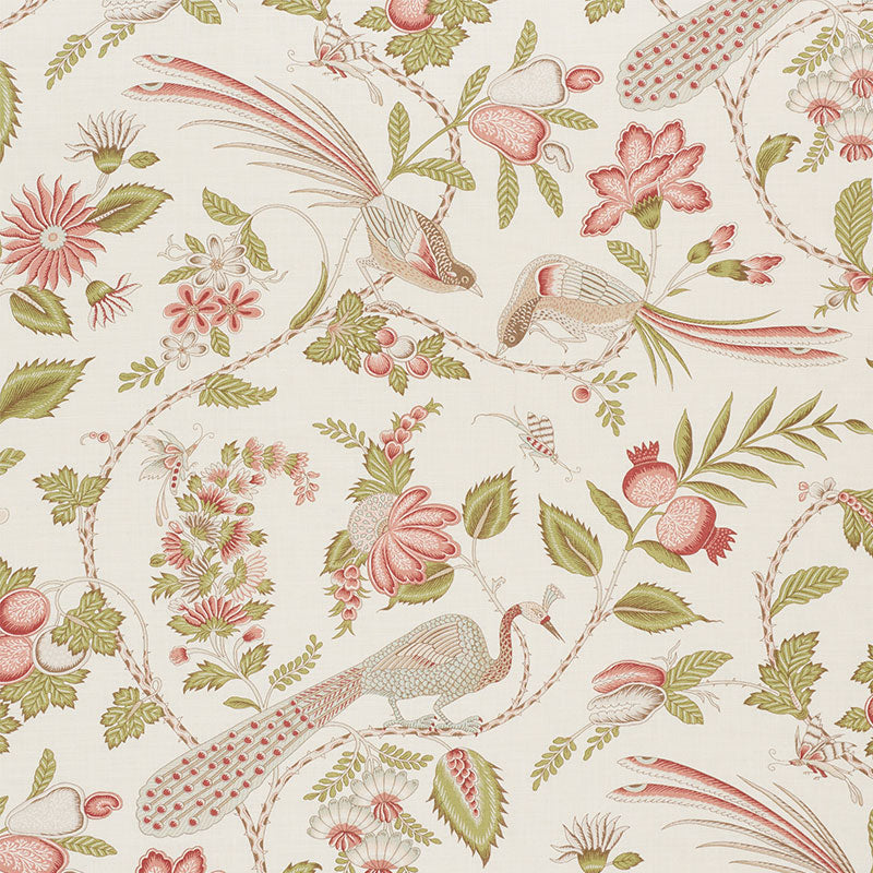 Schumacher Campagne Mineral & Rose Fabric Sample 175954