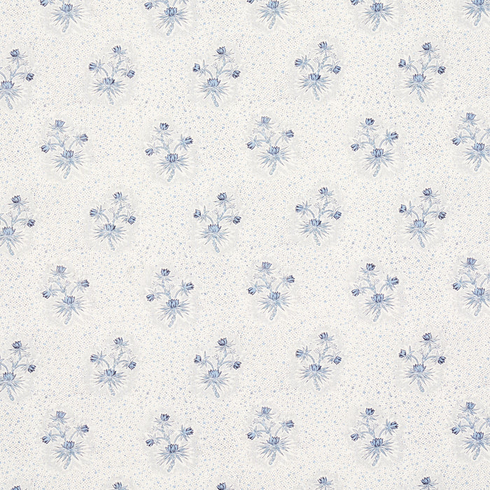 Schumacher Cassis Floral Bleu Fabric Sample 175971